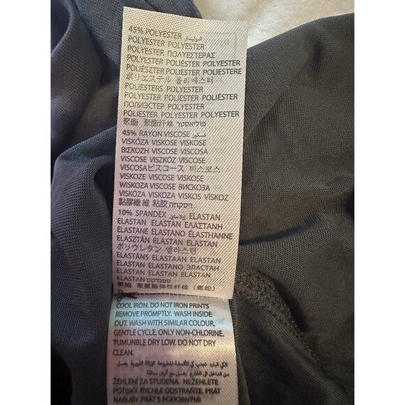 Edikted Fold Over One Shoulder Dark Gray Long Sleeve Top Asymmetrical MEDIUM NWT - Picture 7 of 9